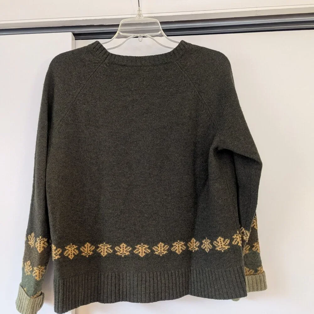 Moss Green and Orange Sheep Sweater by Woolrich - Picture 2 of 9